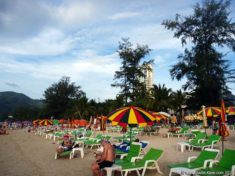Patong beach: undeniably touristy.