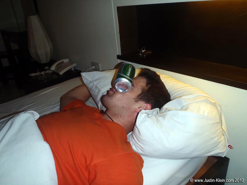 Icing down the eye. Thanks a lot, jerk - next time leave that shit in Australia.