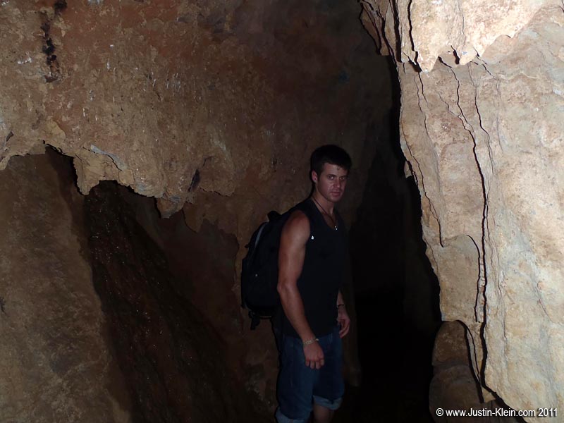 There was one small section we could walk through. My pants are rolled up because it was flooded with ankle-deep water; clean and parasite-free, I'm sure.