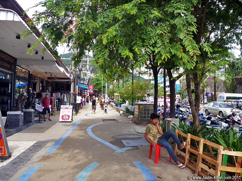 The main promenade in Ao Nang.  It felt like a beach in California - and was priced about the same.