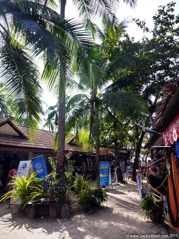 Walking inland from Railay beach.