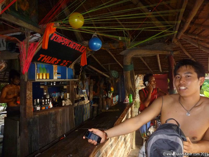 It doesn't get much more "Thai Island" than this: wander into a small beach bar constructed by hand from driftwood and rope, and a dreadlock-laden bartender offers you a joint before your first drink.