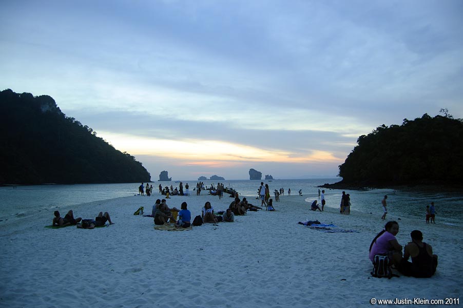 An isolated island for dinner.  This beach was literally the scope of the entire island.