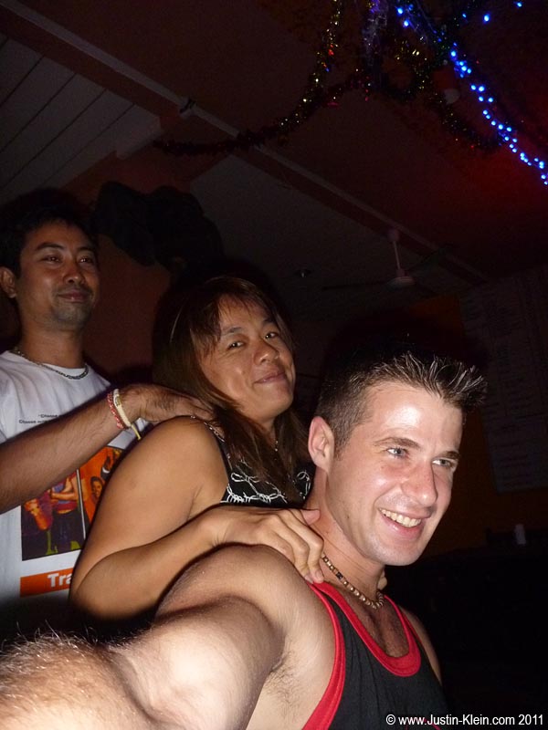 Wewe (<i>the</i> most energetic person I've ever met) and "A" (the bartender at Chilling).