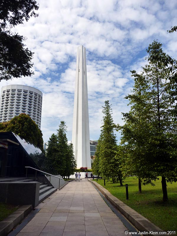 A towering memorial to the civilian victims of the Japanese occupation.