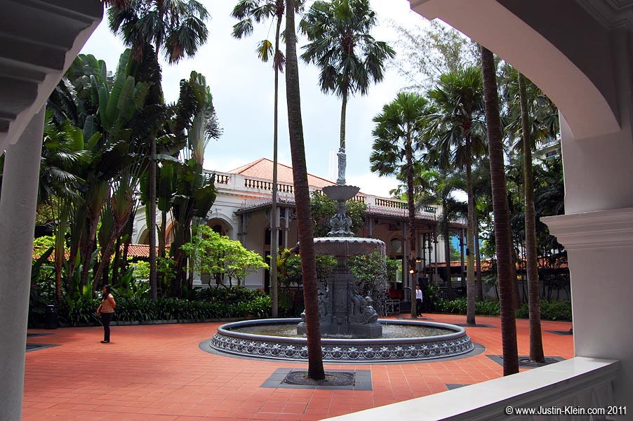 One of the Raffles' many internal courtyards.