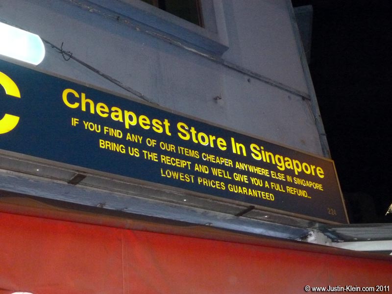 In much of Singapore the <i>only</i> language is English.