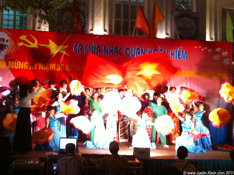 A small Liberation Day performance.